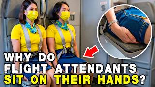 Why Do Flight Attendants Sit On THEIR HANDS? (Strange Takeoff Ritual)