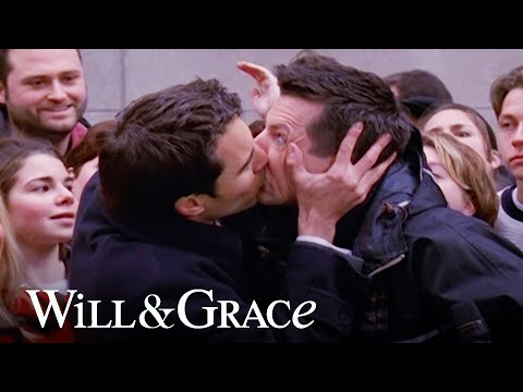 Will and Jack Kiss on Live TV | Will & Grace