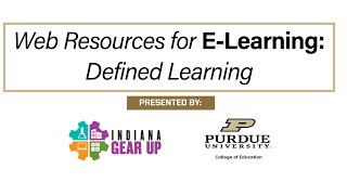 Web Resources for E-Learning: Defined Learning