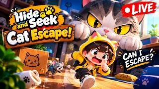 🐱 Can I Escape the Cat? 😱 | Hide & Seek: Cat Escape LIVE screenshot 3