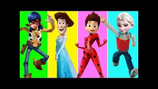 Wrong Heads Toys Story Frozen Elsa Ladybug Paw Patrol Finger Family Song And Learn Colors For Kids