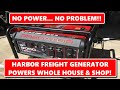 No Power... No Problem!!  Harbor Freight 9000 Watt Predator Generator Review AND Real Outage Test!