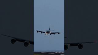 Landing a Boeing KC-135 in Strong Crosswind at Lajes Azores #shorts