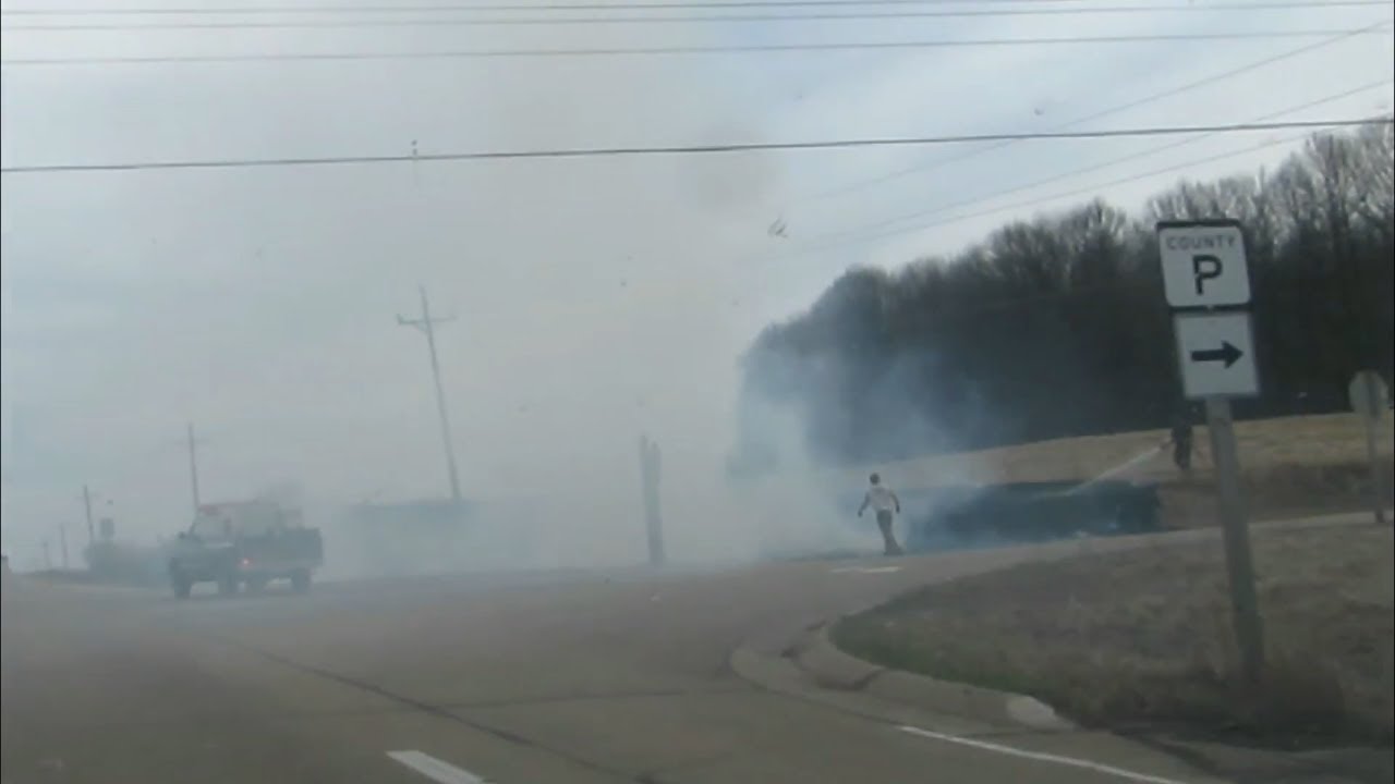 Extreme Dry Conditions Result In Grass Fire Near Gillett, Wisconsin