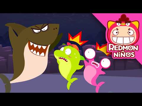 Cuidado con los extraños | ¡La tentación del tiburón extraño! 🦈 Operación de rescate de Papá Tiburón