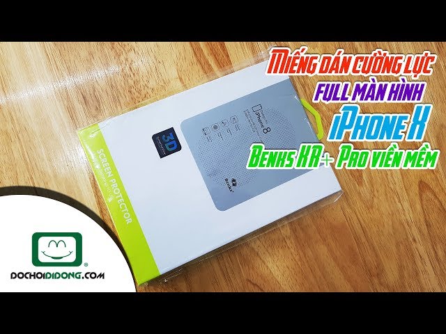 Miếng dán cường lực full màn hình iPhone X Benks KR+ Pro viền mềm