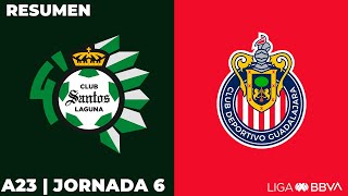 Resumen y Goles | Santos vs Chivas | Liga BBVA MX | Apertura 2023 - Jornada 6