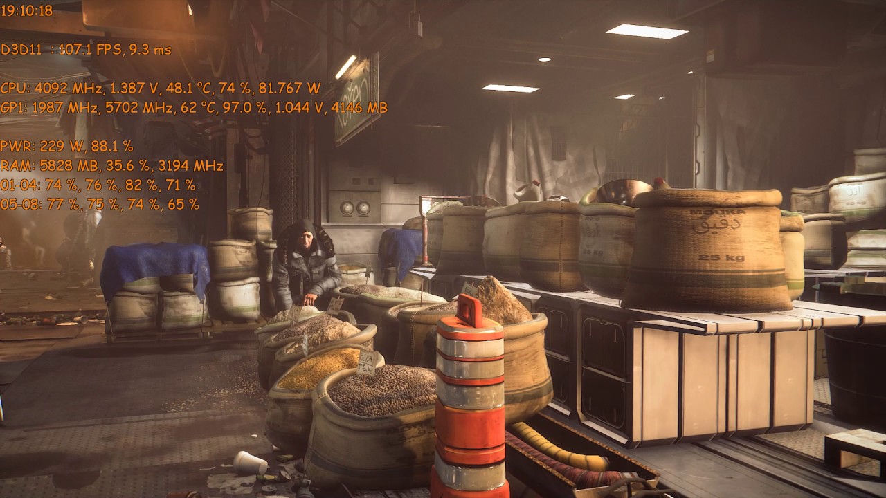 Deus Ex  Mankind Divided Ryzen 5 1400@4.1 GHz GTX 1080 Ti