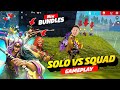 Solo Vs Squad with New Never Seen Before Luminus Kami Bundle 😍 Very Hard Match 🤐 Garena Free Fire