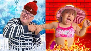 MC Divertida na História Engraçada do QUENTE VS FRIO para amigos | Hot vs Cold Challenge for friends