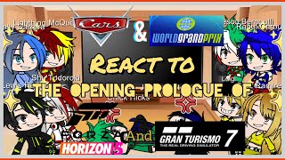 Pixar Cars + WGP Racers React to Real Cars (Opening Prologue of FH5 & GT7) | Gacha Club | Part 31