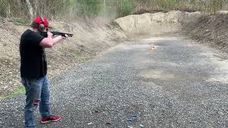 Shooting a bag with the Remington 870