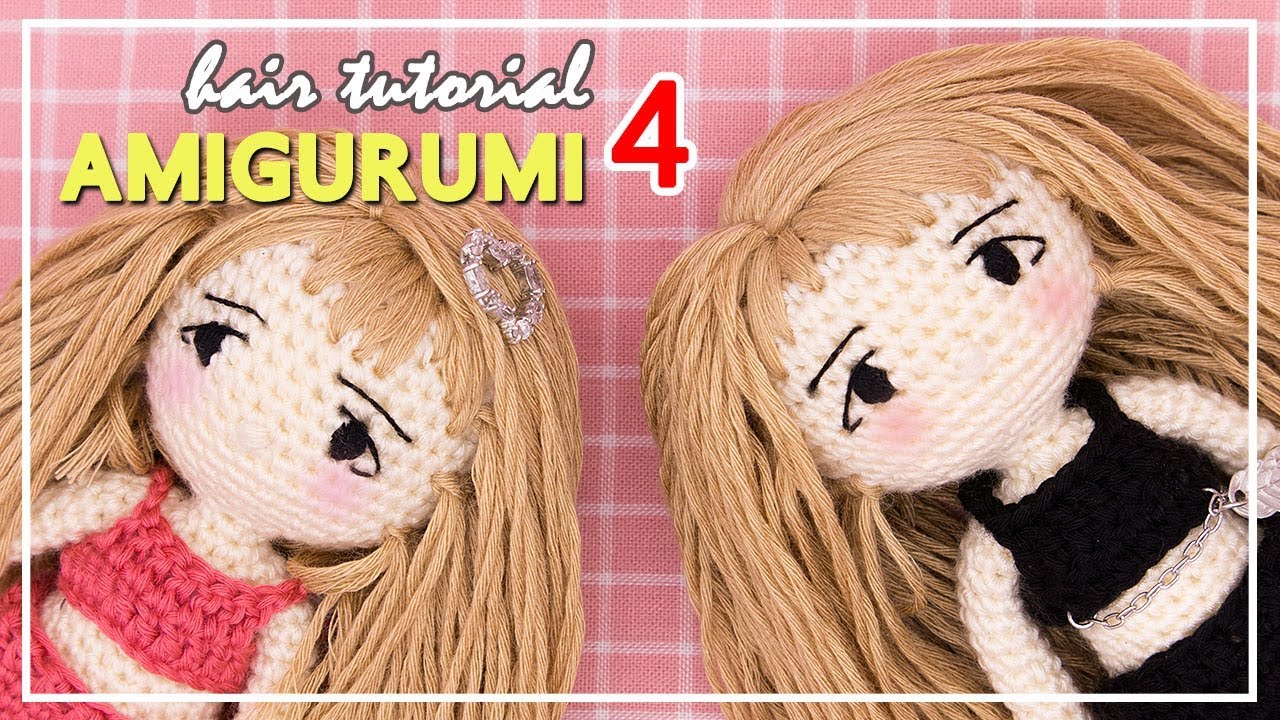 ทำผมตุ๊กตาทรงผมยาวตรงไว้หน้าม้า | โครเชต์ตุ๊กตาเด็กผู้หญิง | Lisa Amigurumi