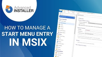 How to manage a Start Menu entry in MSIX