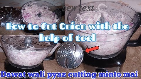 How to cut onion with the help of chopper tool/Dawat wali pyaz cutting minto mai...