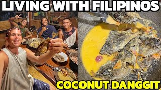 LIVING WITH FILIPINOS - Coconut Danggit Dinner At Philippines Beach Home (Cateel)