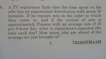 M/M/ 1 model # TV repairman problem # OR # Optimization techniques # Queuing theory # Tamil