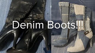 How to diy denim boots that have no hope