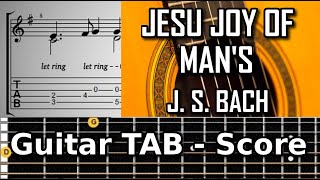 Miniatura del video "Jesu Joy Of Mans Desiring - J S Bach ( 1685 - 1750 ) - Classical guitar tab"