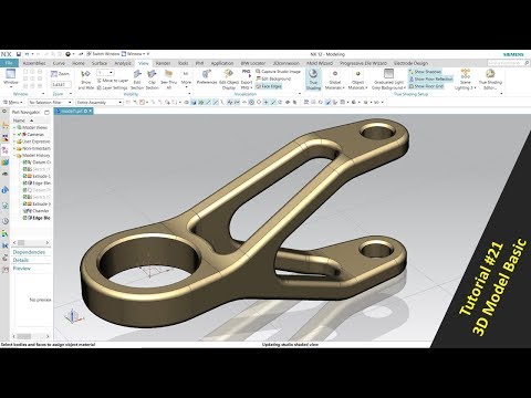 NX 12 Tutorial #21 | 3D Model Basic Beginer