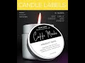 Aesthetic Jar Candle Label Printable | Editable Label Template For Candle