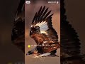 Golden eagle hunting moment. The golden eagle uses its exceptional eyesight to spot the fox