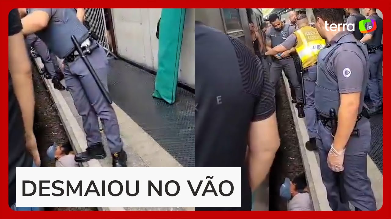 Passageira passa mal e cai entre trem e plataforma em estação de metrô de SP