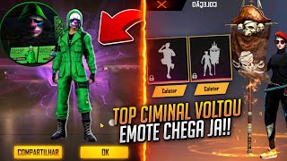 AMANHÃ!! TOP CRIMINAL VERDE NO ROYALE ESPECIAL, EMOTE DO PIRATA NESTA SEMANA, NOVA PERSONAGEM!!