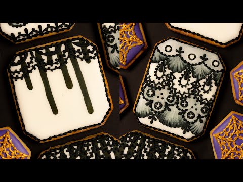 Wednesday Addams Inspired Cookies Tutorial Part 2