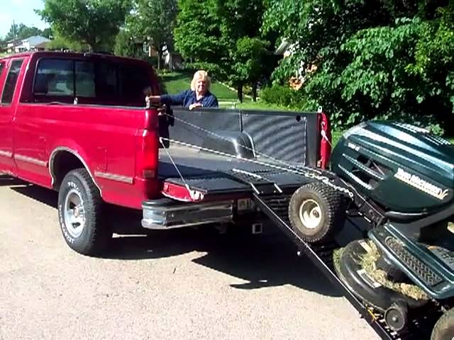 One Man EZ Load - Loads a roto tiller onto a pickup truck ...