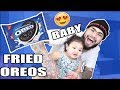 BABY MAKES FRIED OREOS!!! 😱 (DIY)