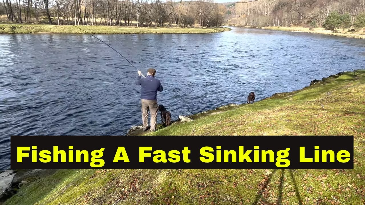 Fishing a Fast Sinking line on the Inverfiddich pool at Easter