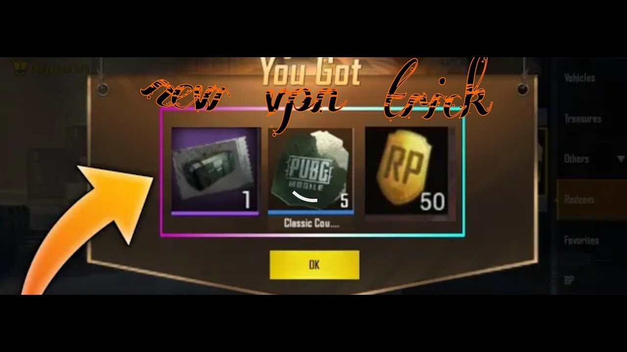 Get Free 5 Classic Scrap & 1 Classic Coupon in PUBG Mobile New VPN Trick
