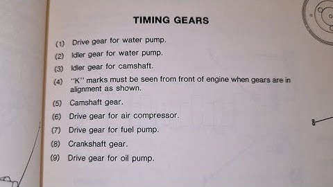 CATERPILLAR 3406 D.I: TIMING GEAR INSTALLATION