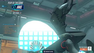 POTG! ECHO PERKS IS OP! JAKE DOMINATIG AS ECHO - OVERWATCH 2 SEASON 15 TOP 500 GAMEPLAY