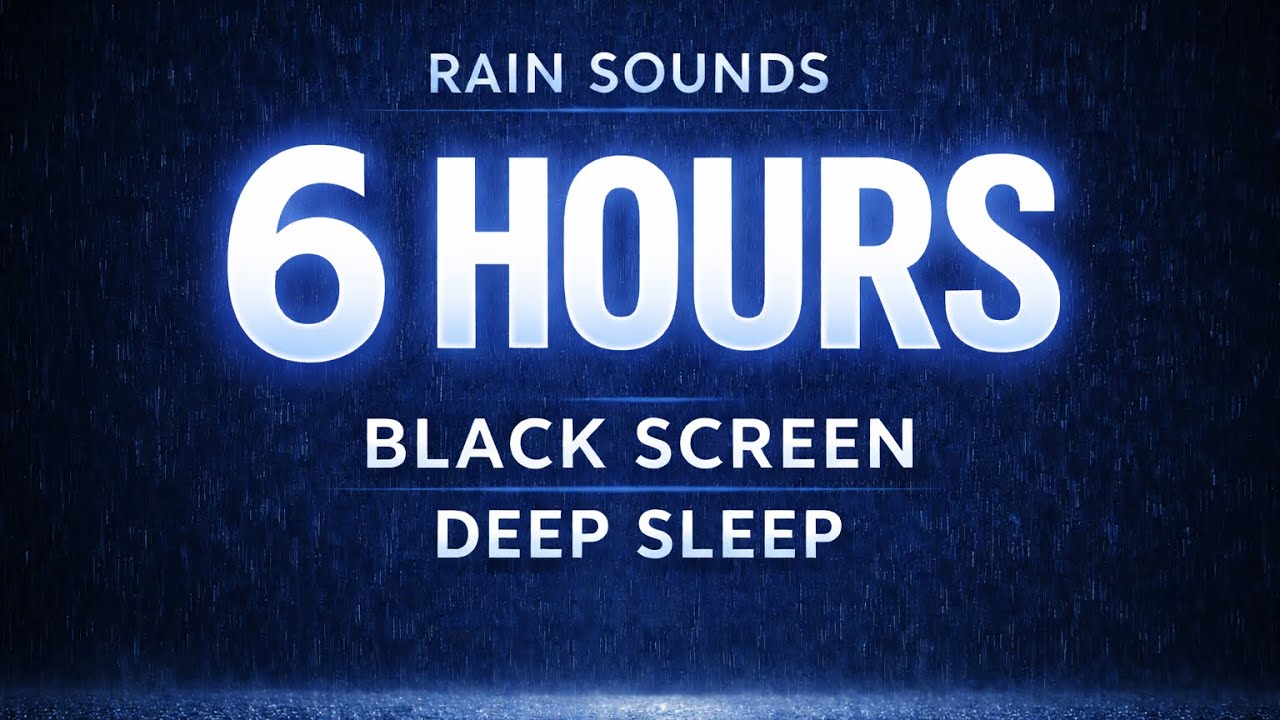 🌧️ 6 Hours Heavy Rain for Deep Sleep | Black Screen Rain Sounds | No Thunder | Insomnia Relief