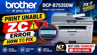 Brother DCP-B7535DW Print Unable ZC Error | How to Fix ZC Error #viral #printunablezc #brother 