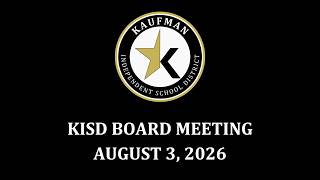 Board Meeting - August 3, 2026