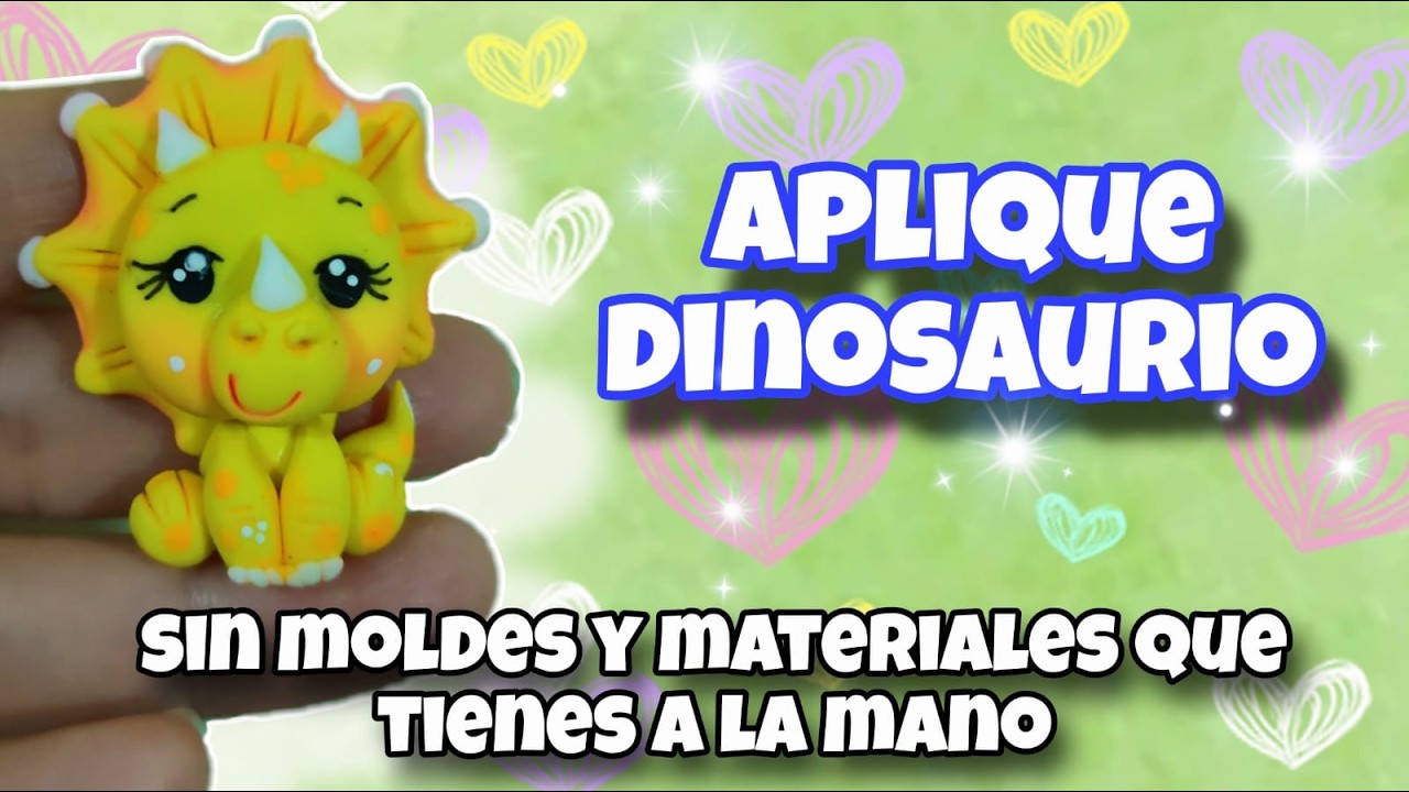 aplique o prendedor de dinosaurio para principiantes | QUE TIERNO ARTE