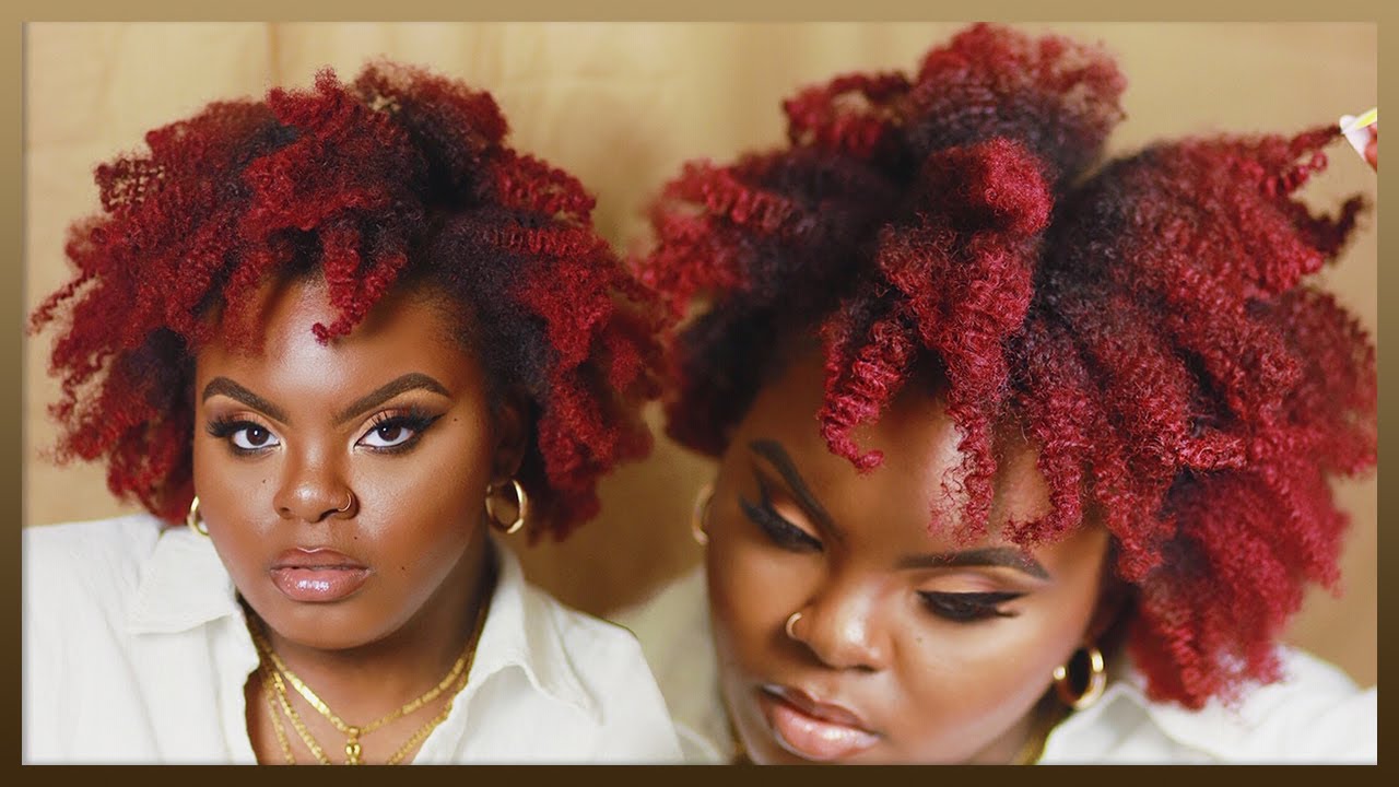 I HAVE RED HAIR NOW! Trying Hair Paint Wax on My 4C Natural Hair | JOYNAVON