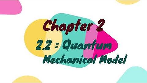 2.2 Part 1: Summary of Theories and Quantum Mechanical Model