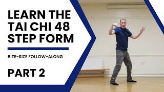 Step-by-step instructions to learn the simplified Tai Chi 48-step form | Part 2 to end of section 1