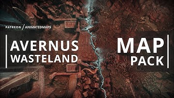 AVERNUS HELL WASTELAND | Animated Dungeon Maps | battle map preview