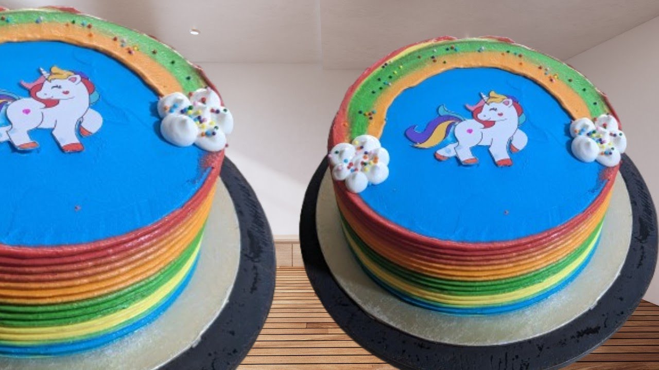 Rainbow 🌈 🌈 Unicorn 🦄🦄 Birthday Cake | How TO MAKE A Unicorn Cake ...