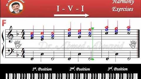 هارموني عملي - تصريف أولى خامسة أولى - سلم فا /ك Harmony