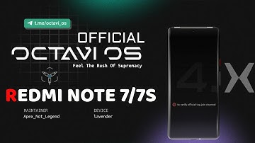 OCTAVI OS FOR REDMI NOTE 7/7S | ANDROID 13 | MAY 2023 SECURITY UPDATE .