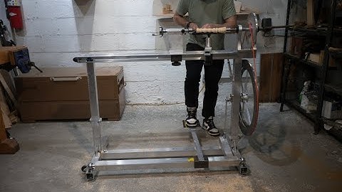 The Gramercy Tools Folding Treadle Lathe