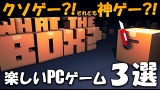 クソゲー？それとも神ゲー？楽しいPCゲーム3選【steam】