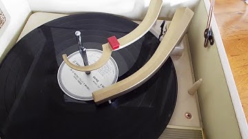 Voice of Music Model 560A Hi-Fi record player playing an LP, 12" record.