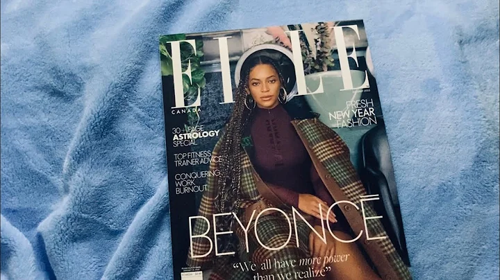 ASMR Magazine Flip Through 💙Beyonce's Elle Photoshoot (soft speaking, page turning, binaural)